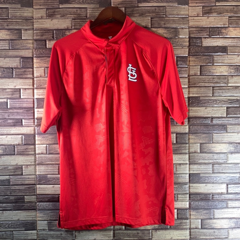 Pre Owned St. Louis Cardinals Fanatics  Mens Red Large Polo